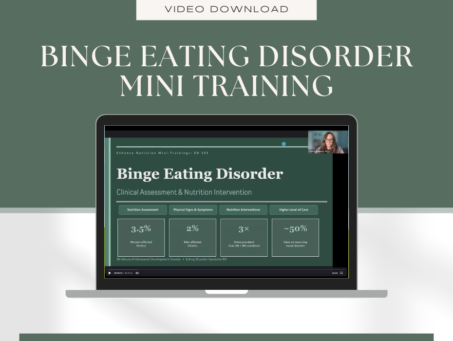 Nutrition 101 for Eating Disorders: Binge Eating Disorder Mini Training